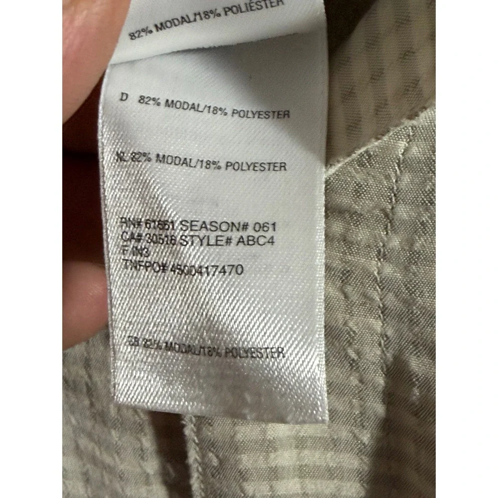The North Face Shirt Mens XL Tan Excellent Short Sleeve Zip Pocket ABC4